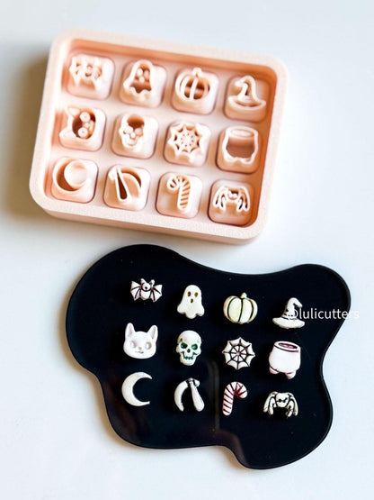 Mini Halloween Clay Cutter Set: Spooky Charms, Jewelry Making