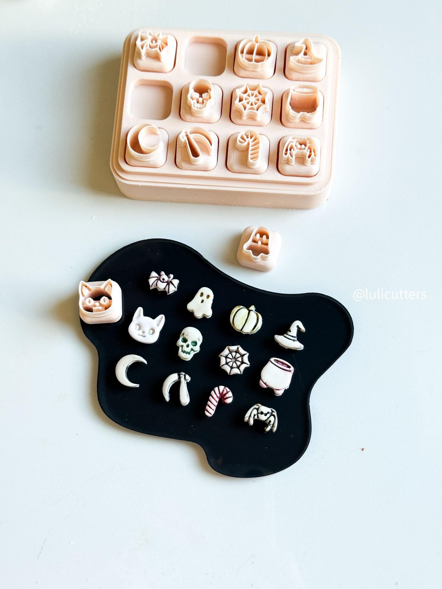 Mini Halloween Clay Cutter Set: Spooky Charms, Jewelry Making
