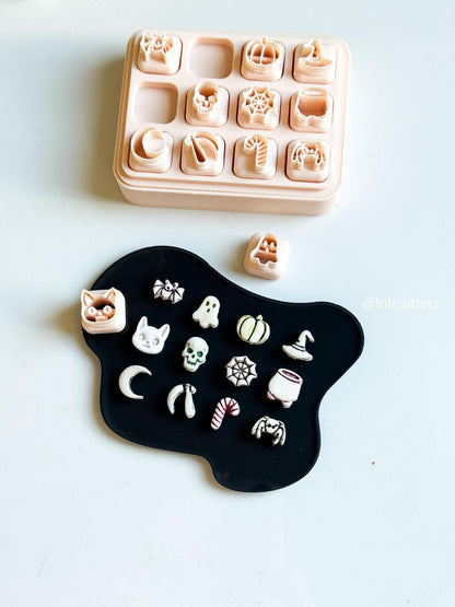 Mini Halloween Clay Cutter Set: Spooky Charms, Jewelry Making