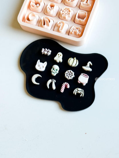 Mini Halloween Clay Cutter Set: Spooky Charms, Jewelry Making