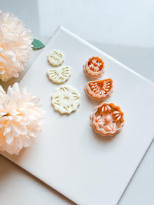 Floral Layered Medallion Cutter Botanical Polymer Clay Mold for Tiered Earrings, Charms & Jewelry Designs