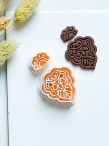 Folk Line Art Clay Earring Cutter Set Includes Base Shape + Topper