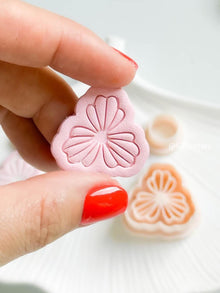 Whimsical Petal Clay Cutter Set Flower Shape with Matching Circle