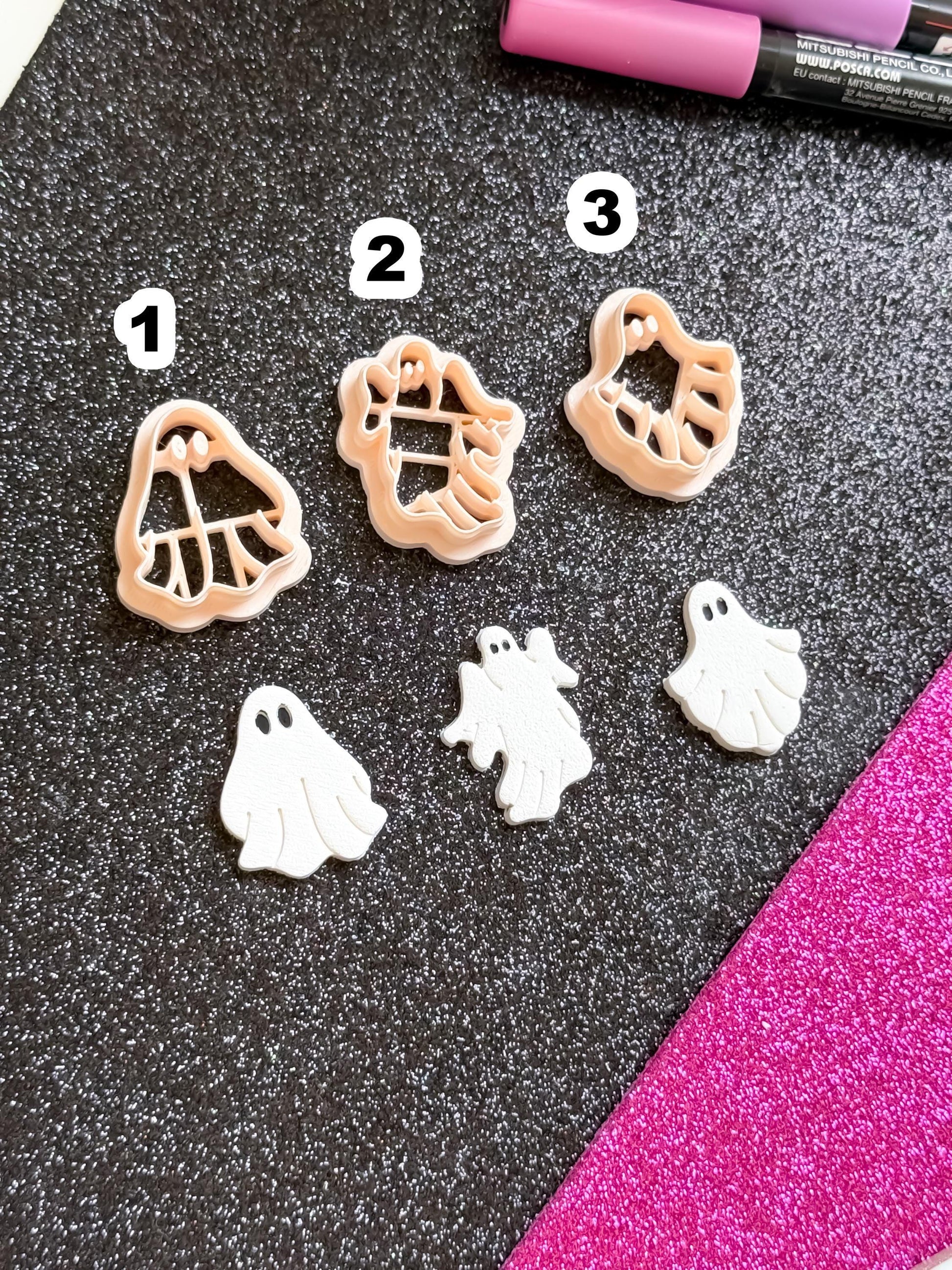 Ghost Clay Cutter Set: Halloween Earring Designs, Polymer Clay Tool