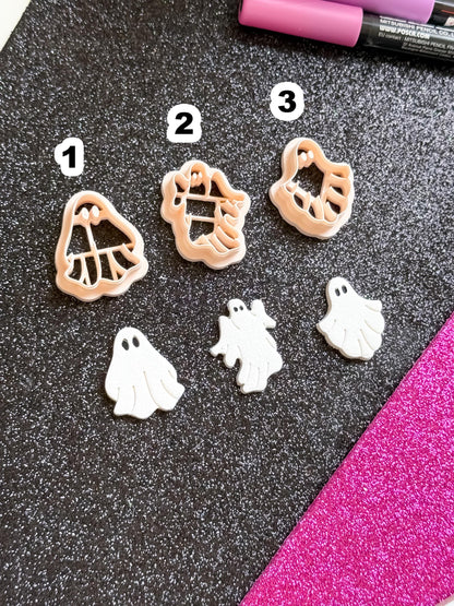 Ghost Clay Cutter Set: Halloween Earring Designs, Polymer Clay Tool