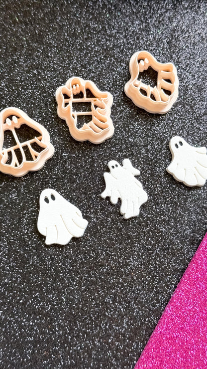 Ghost Clay Cutter Set: Halloween Earring Designs, Polymer Clay Tool