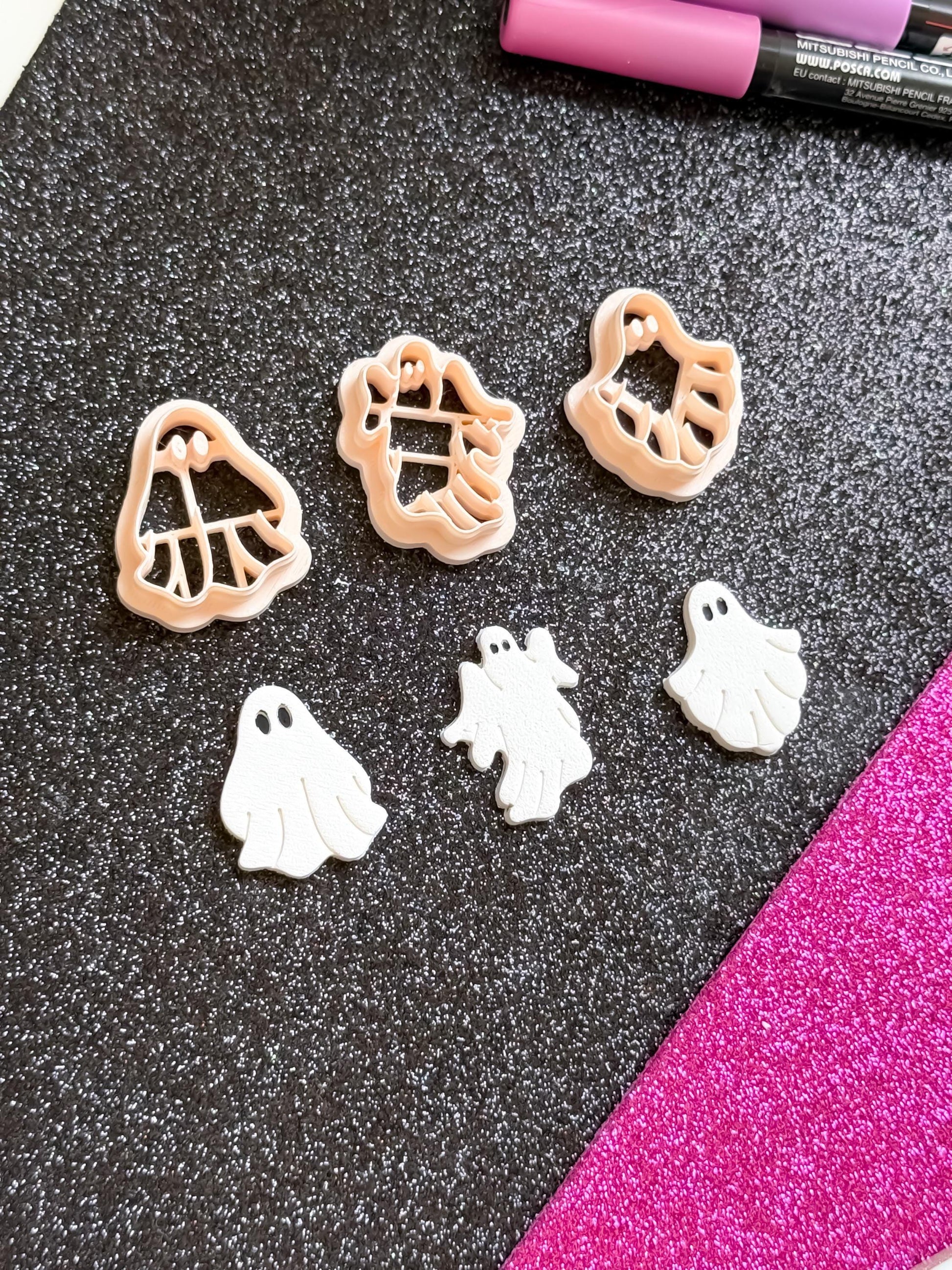 Ghost Clay Cutter Set: Halloween Earring Designs, Polymer Clay Tool