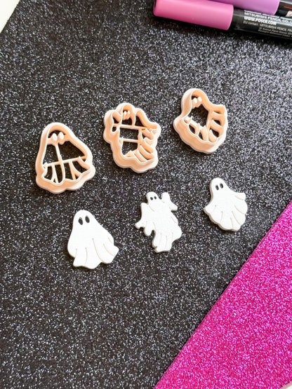 Ghost Clay Cutter Set: Halloween Earring Designs, Polymer Clay Tool