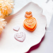 Mandala Heart Clay Cutter: Boho Floral Polymer Clay Earring Tool
