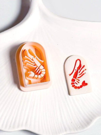 Shrimp Lobster Clay Cutter: Sea Creature Polymer Clay Tool