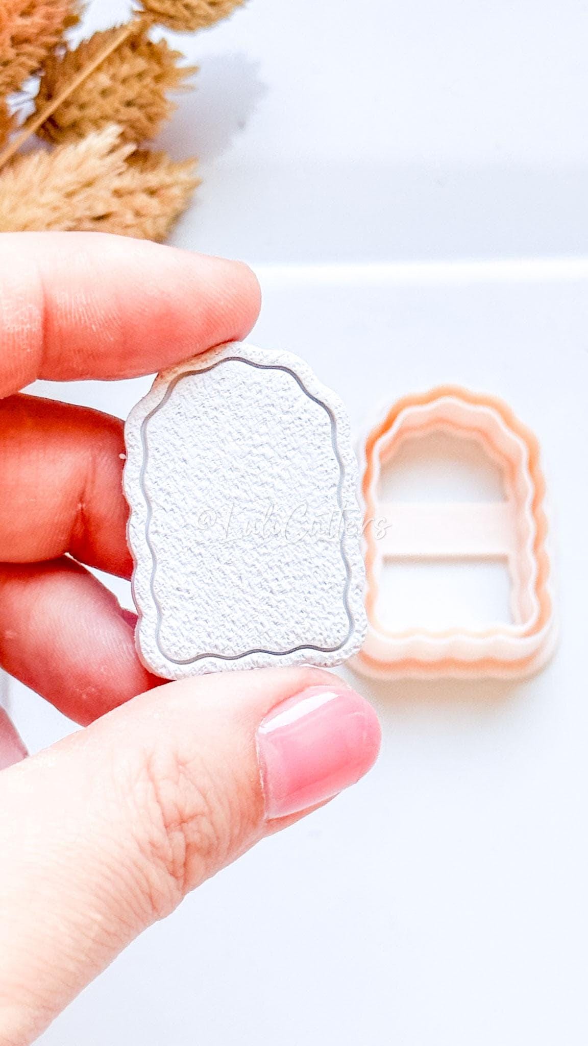 Scalloped Arch Clay Earring Cutter Set Wavy Edge Jewelry Tool