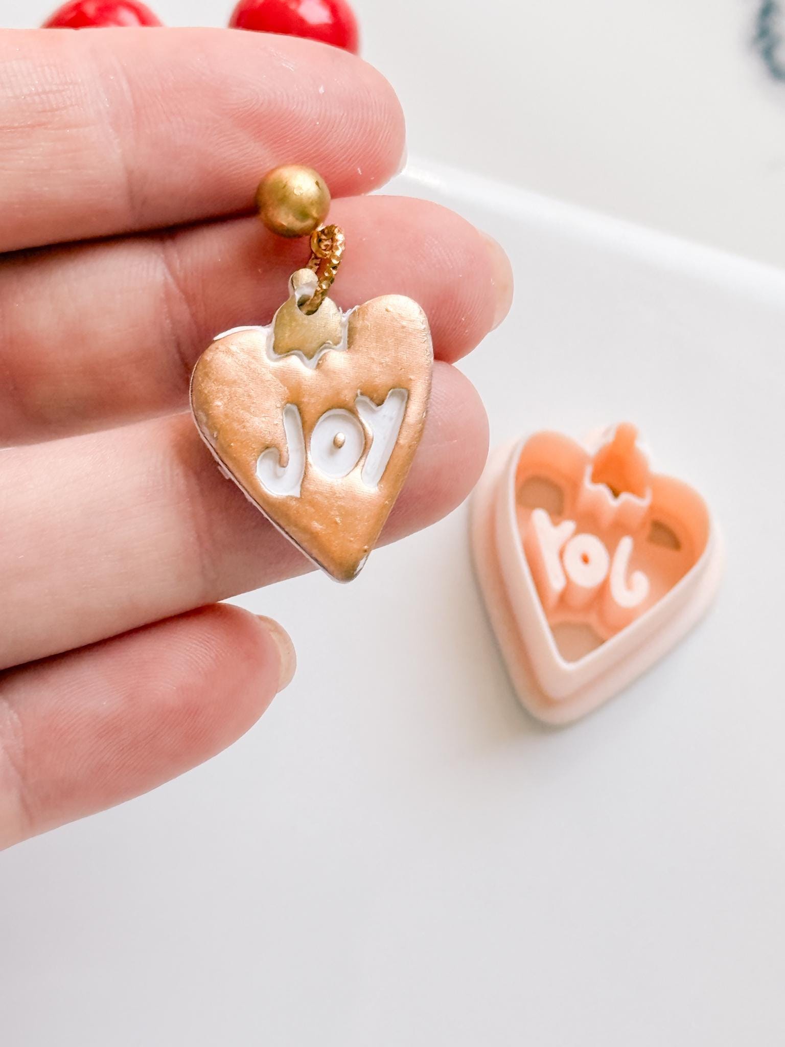 Winter Fairy Joy Heart Polymer Clay Cutter Set Holiday Earrings & Jewelry