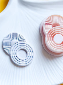Double Circle Polymer Clay Cutter: Layered Geometric Design