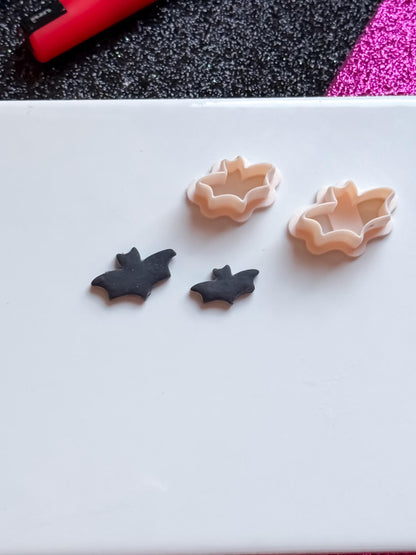 Spooky Bat Polymer Clay Cutter Set: Halloween Jewelry Making