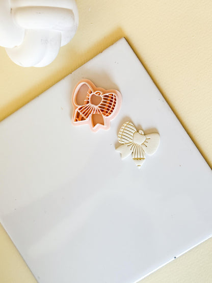 Apple & Pencil Bow Clay Cutter: School Theme Polymer Clay Mold