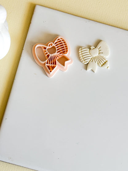 Apple & Pencil Bow Clay Cutter: School Theme Polymer Clay Mold