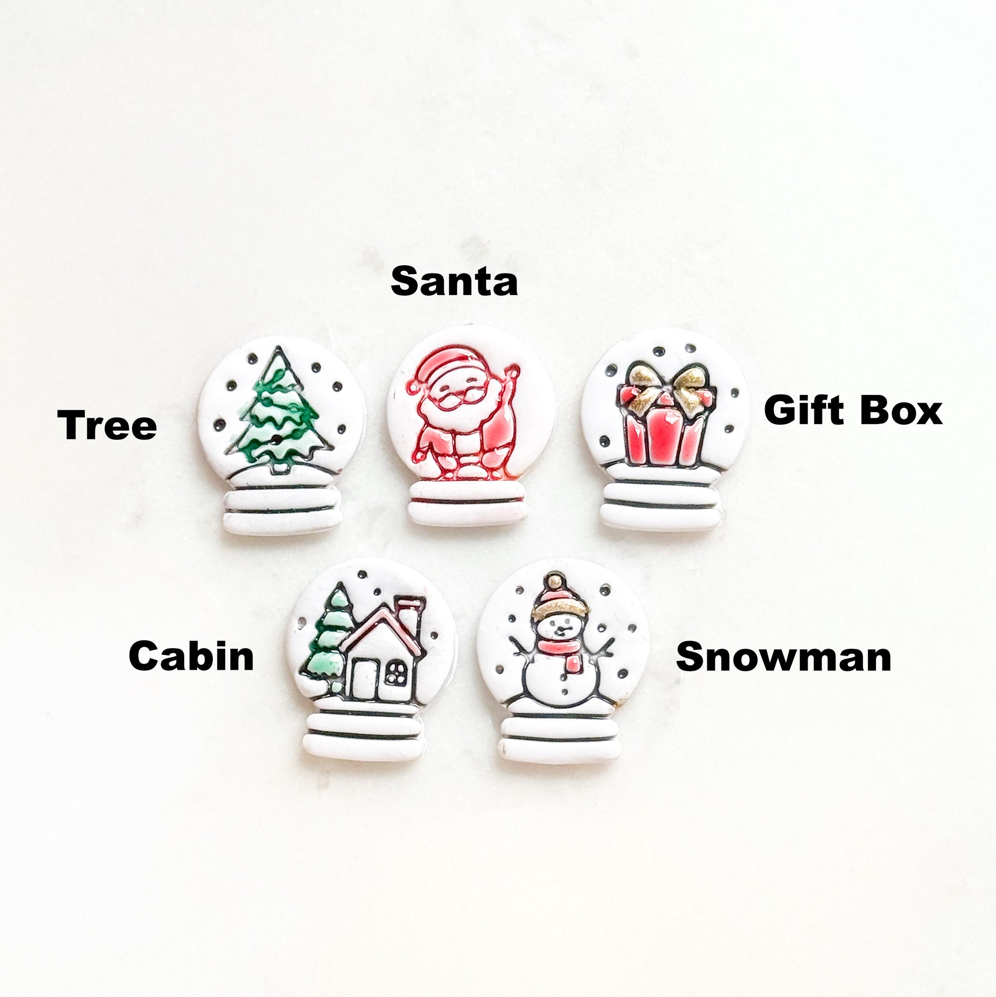 Snow Globe Clay Cutters – Christmas Polymer Clay Earring or Pendant Shapes
