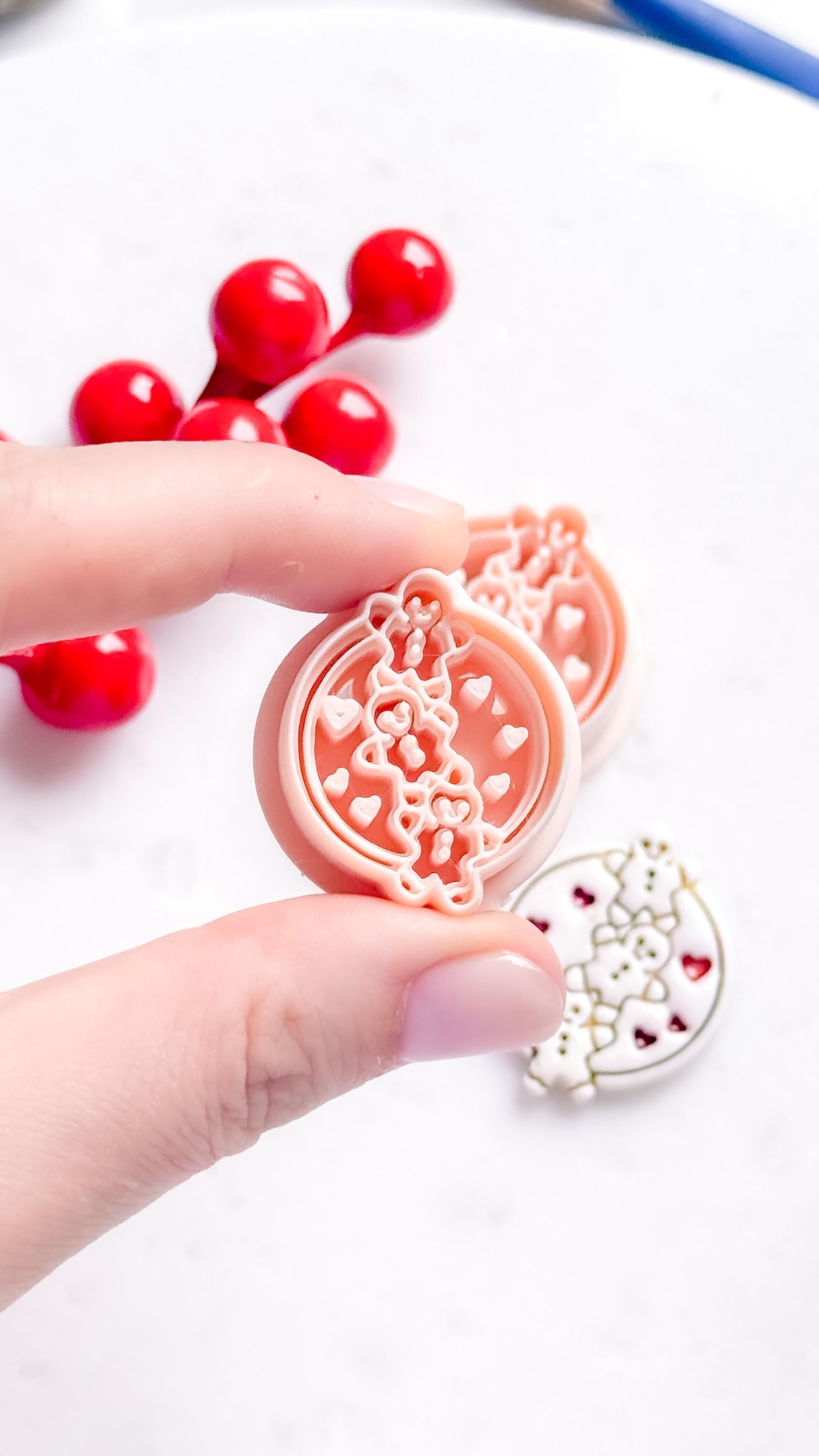 Gingerbread Family & Hearts Clay Cutter Set – Christmas Polymer Clay Cookie Shape