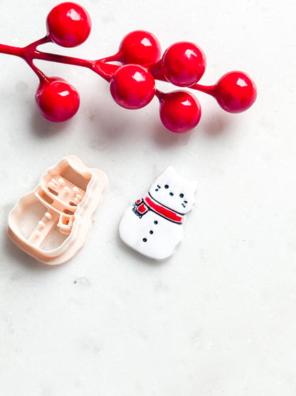 Winter Cat Clay Cutter – Polymer Clay Earring & Charm Tool