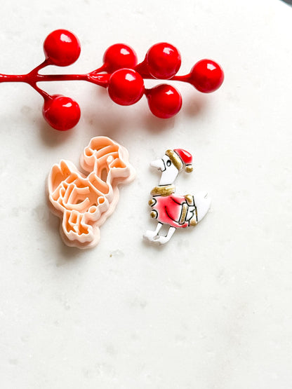 Santa Goose Clay Cutter: Polymer Clay Earring & Charm Tool