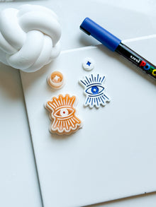 Mystic Eye Clay Cutter Set: Starburst Polymer Clay Earring Mold