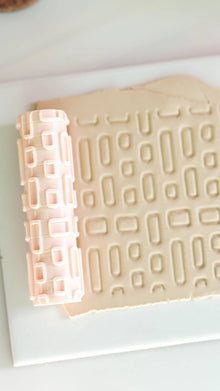 Geometric Rectangle Texture Roller Embossing Tool for Polymer Clay Crafts