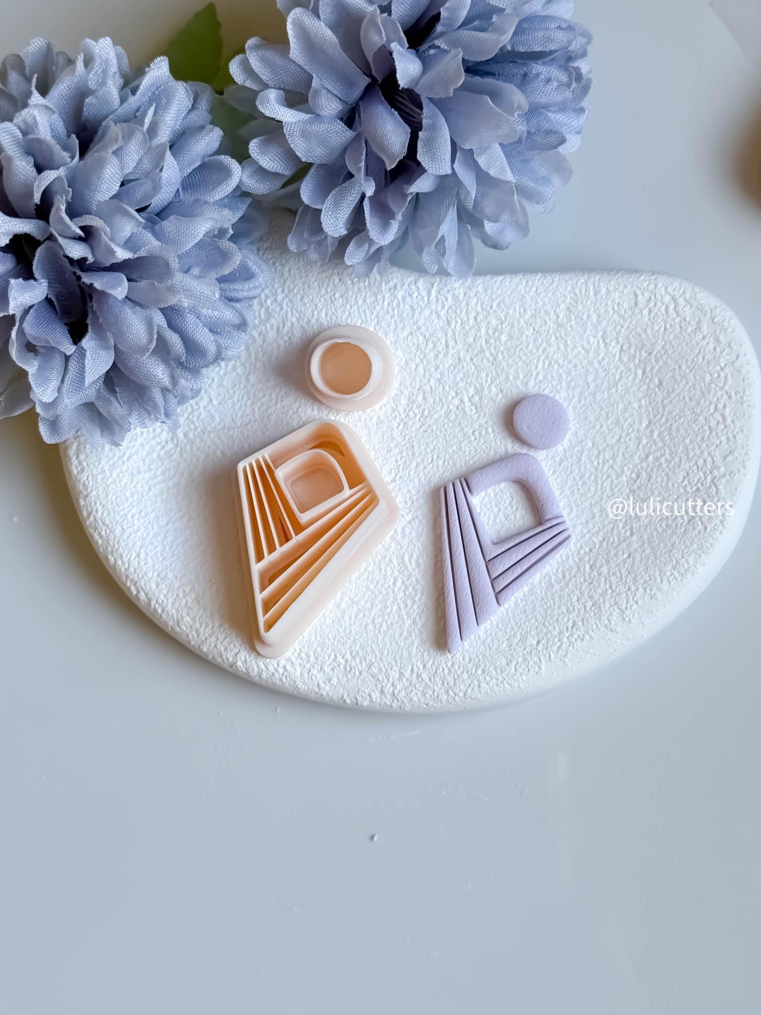 Geometric Arch Earring Cutter Set Includes 40 mm Base + 14 mm Circle Topper