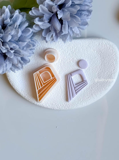 Geometric Arch Earring Cutter Set Includes 40 mm Base + 14 mm Circle Topper