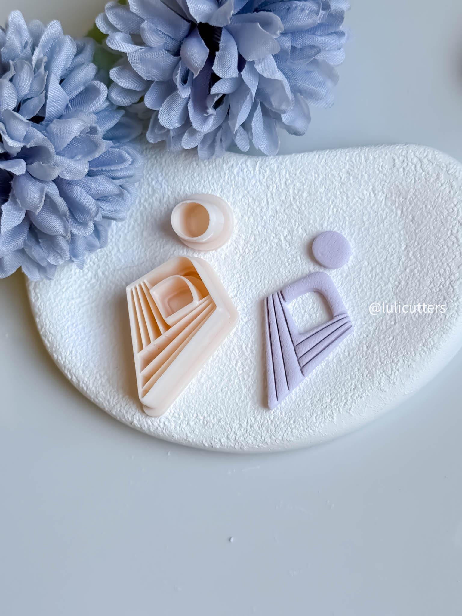 Geometric Arch Earring Cutter Set Includes 40 mm Base + 14 mm Circle Topper