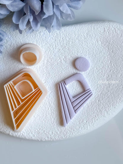 Geometric Arch Earring Cutter Set Includes 40 mm Base + 14 mm Circle Topper