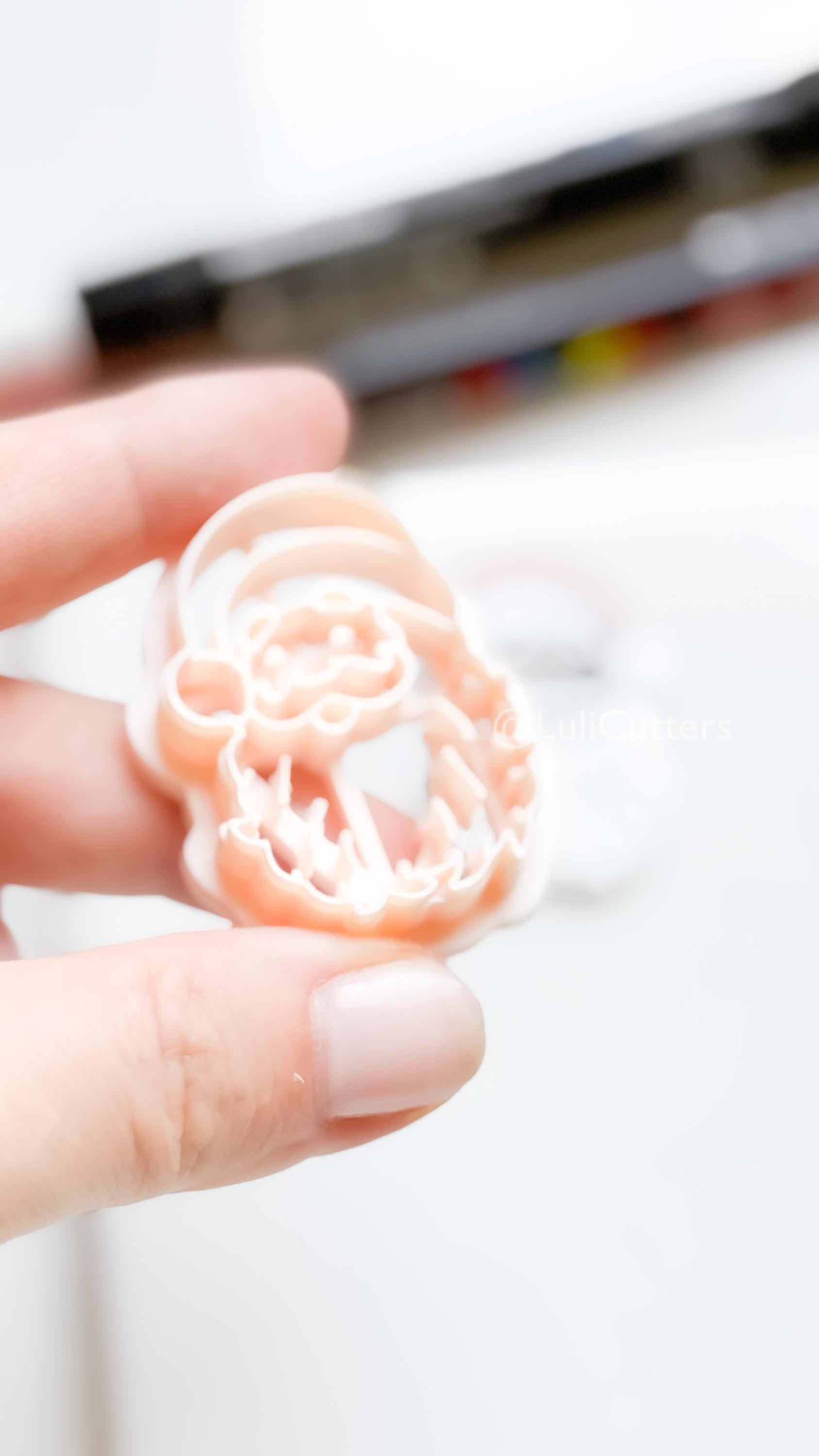 Santa Face Clay Cutter – Christmas Polymer Clay Tool for Festive Earrings & Charms