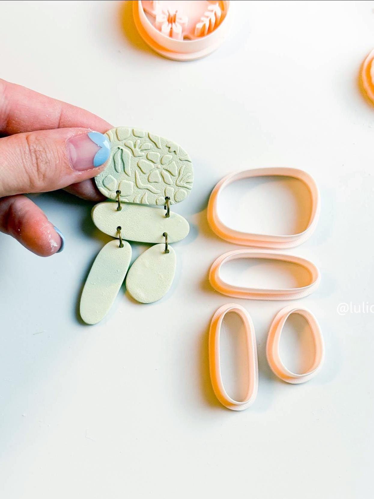 Modular Clay Cutter Set: Organic Linked Earring Shapes