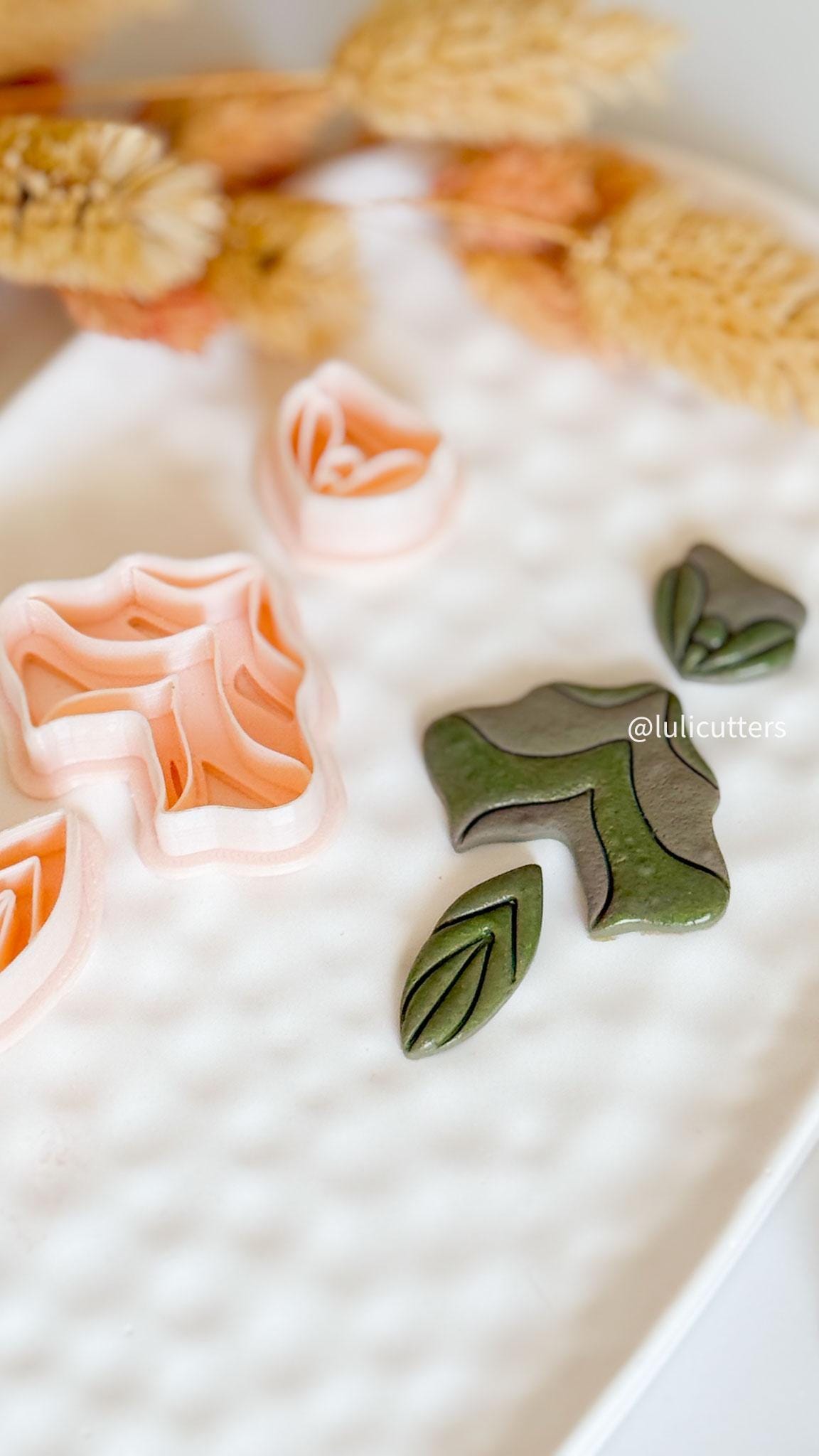 Layered Leaf Clay Cutters: Botanical Boho Earring Jewelry Making