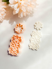 Lace Floral Earring Cutter Set Includes Statement Base + Matching Topper
