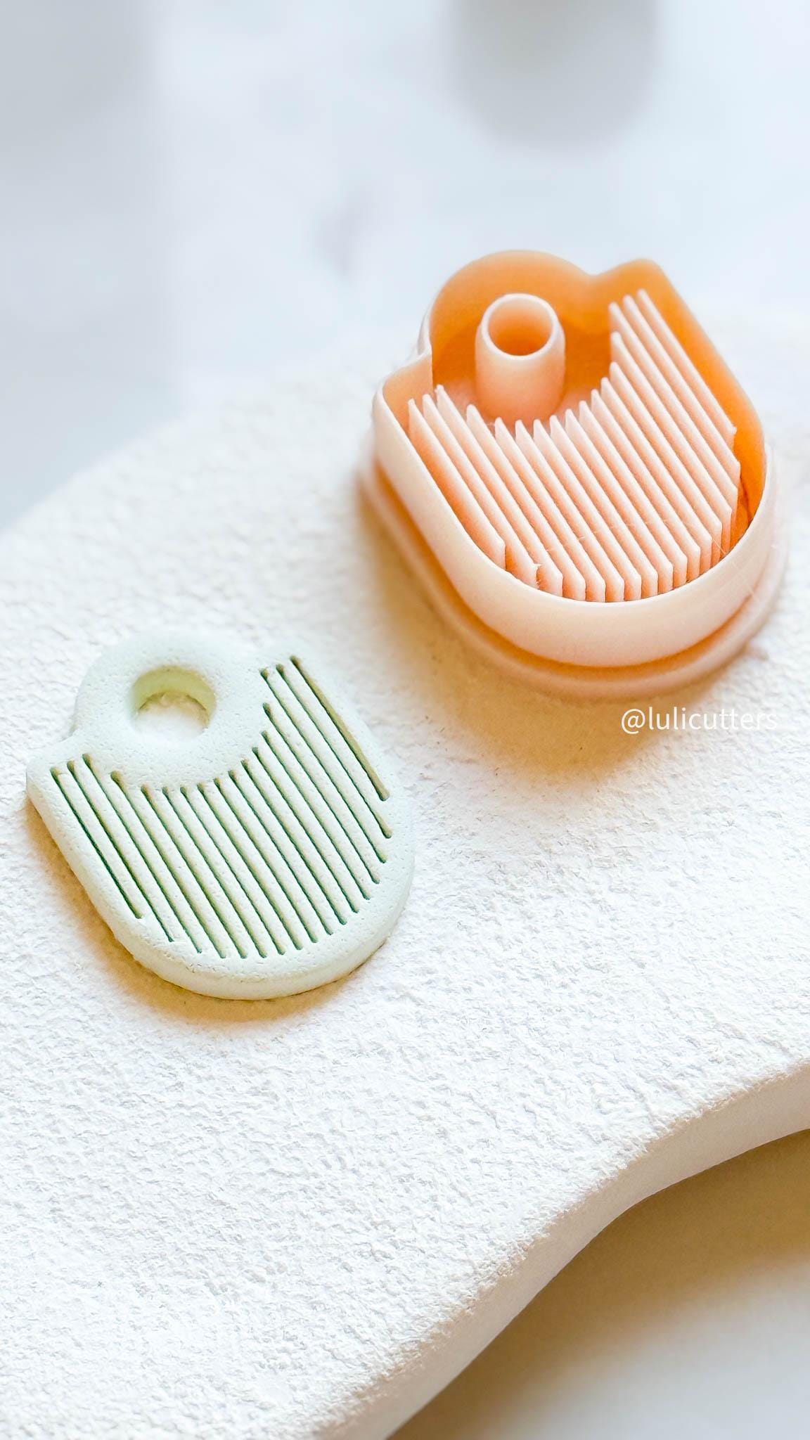 Ribbed Arch Clay Earring Cutter 35mm with or without Hole Option