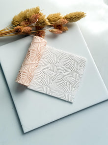 Leaf Wave Clay Emboss Roller: Polymer Clay Jewelry Texture - 8cm