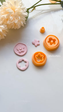 Organic Flower Stamp Earrings | Polymer Clay Jewelry Tool | Boho Floral Pattern