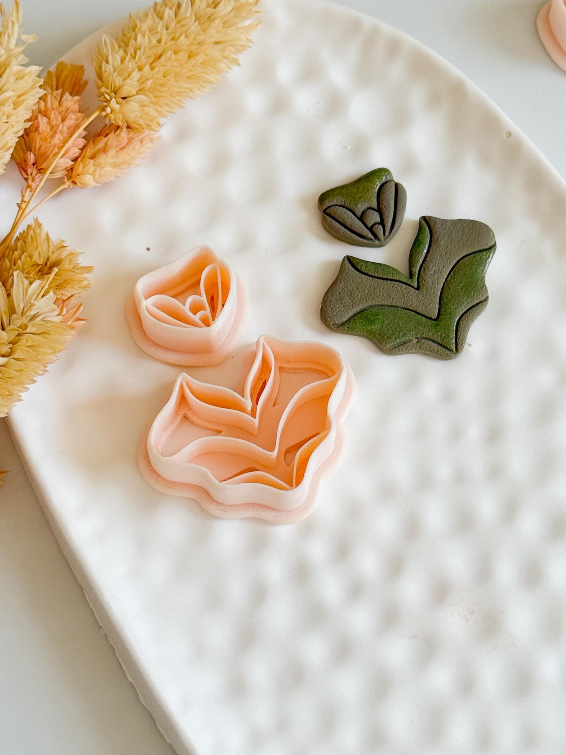 Floral Fan Clay Cutters: Polymer Clay Earring & Jewelry Making Tools