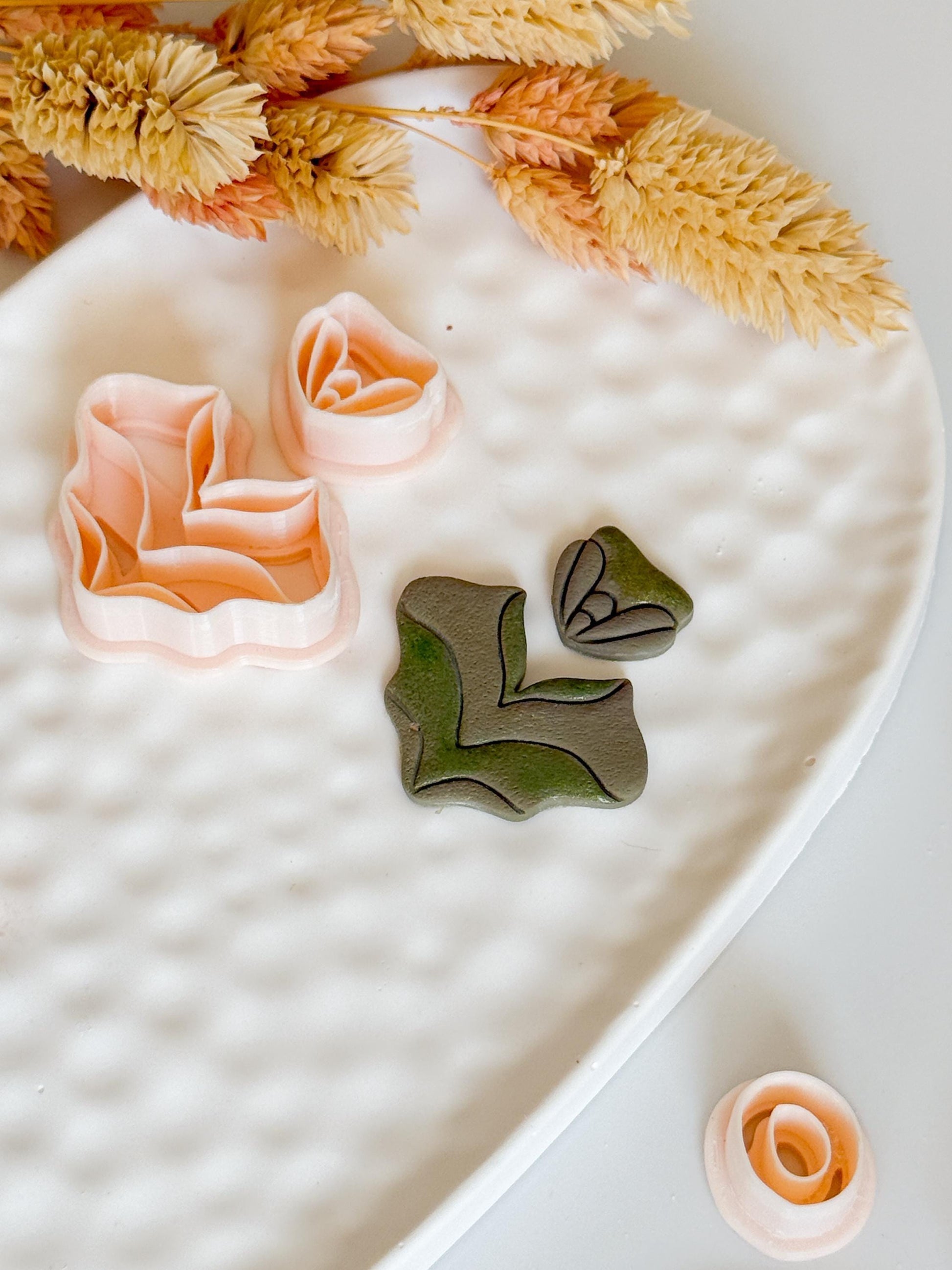 Floral Fan Clay Cutters: Polymer Clay Earring & Jewelry Making Tools