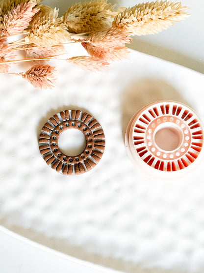 Sunburst Polymer Clay Cutter: Radiating Circle Tool for Jewelry
