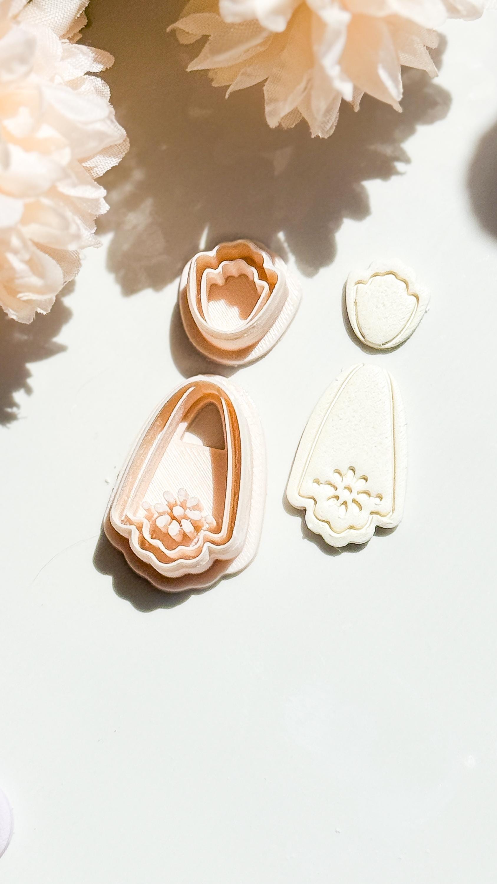 Tulip Polymer Clay Cutter Set: Floral Dangle Earring Cutters