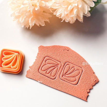 Square Floral Polymer Clay Earring Cutter Geometric Petal Drop Cutter for DIY Jewelry
