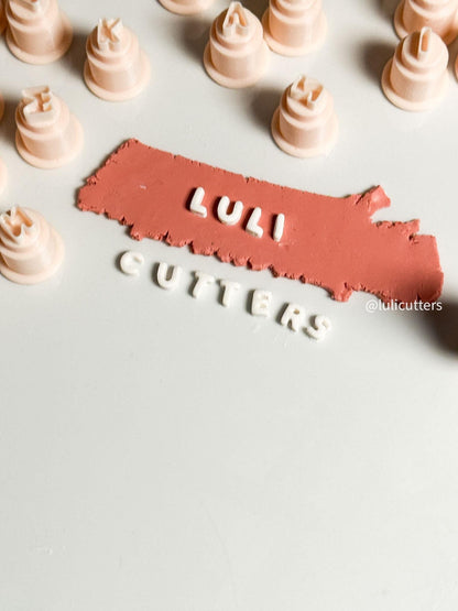 Stackable Nano Letter Set Mini Alphabet for Polymer Clay Charms, Tags, Personalization