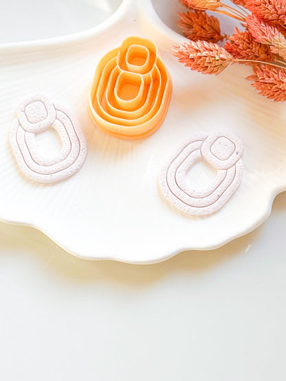 Boho Geometric Clay Cutter Set: Line Textured Earring Cutters