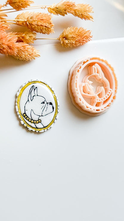 French Bulldog Polymer Clay Cutter: Dog Breed Charm, Earring Mold