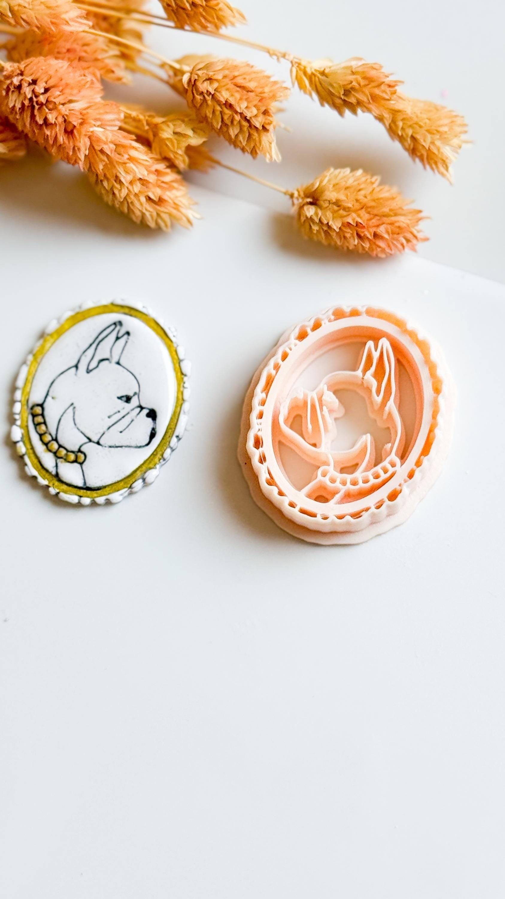 French Bulldog Polymer Clay Cutter: Dog Breed Charm, Earring Mold