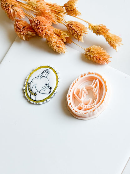 French Bulldog Polymer Clay Cutter: Dog Breed Charm, Earring Mold