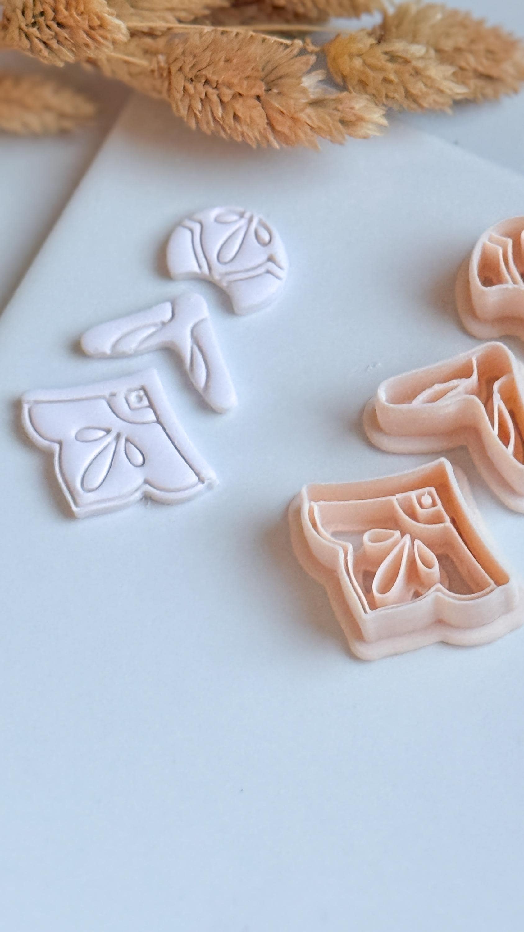 Ornate 3-Piece Clay Cutter Set: Layered Earring Shape for Polymer Clay