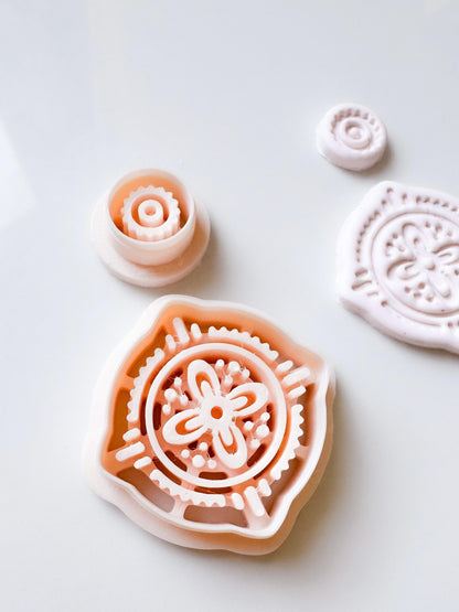 Ethnic Ceramic Pattern Earring Clay Cutter: Jewelry Making Tool