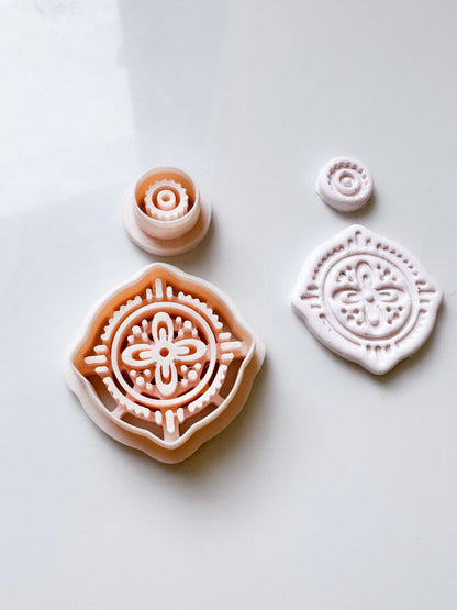 Ethnic Ceramic Pattern Earring Clay Cutter: Jewelry Making Tool